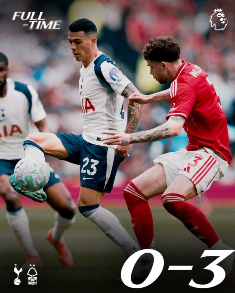 Surprise at the Lane: Forest's Commanding 3-0 Victory Over Spurs