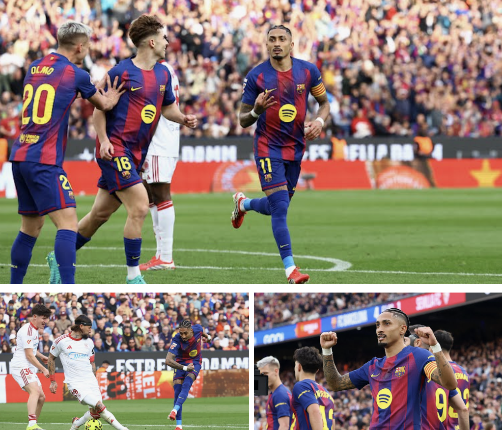 Raphinha's Brilliant Hat Trick Leads Barcelona to Victory Over Sevilla
