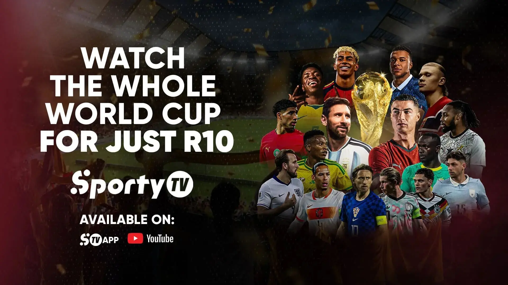 Stream Every FIFA World Cup 2026 Game for Just R10 on SportyTV!