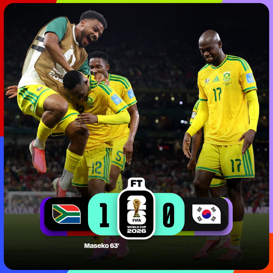 Maseko's Brilliance: Bafana Bafana Secures Historic Knockout Spot Over South Korea