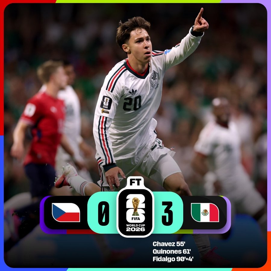 Ochoa Shines Bright as Mexico Completes Perfect Group Stage Against Czech Republic