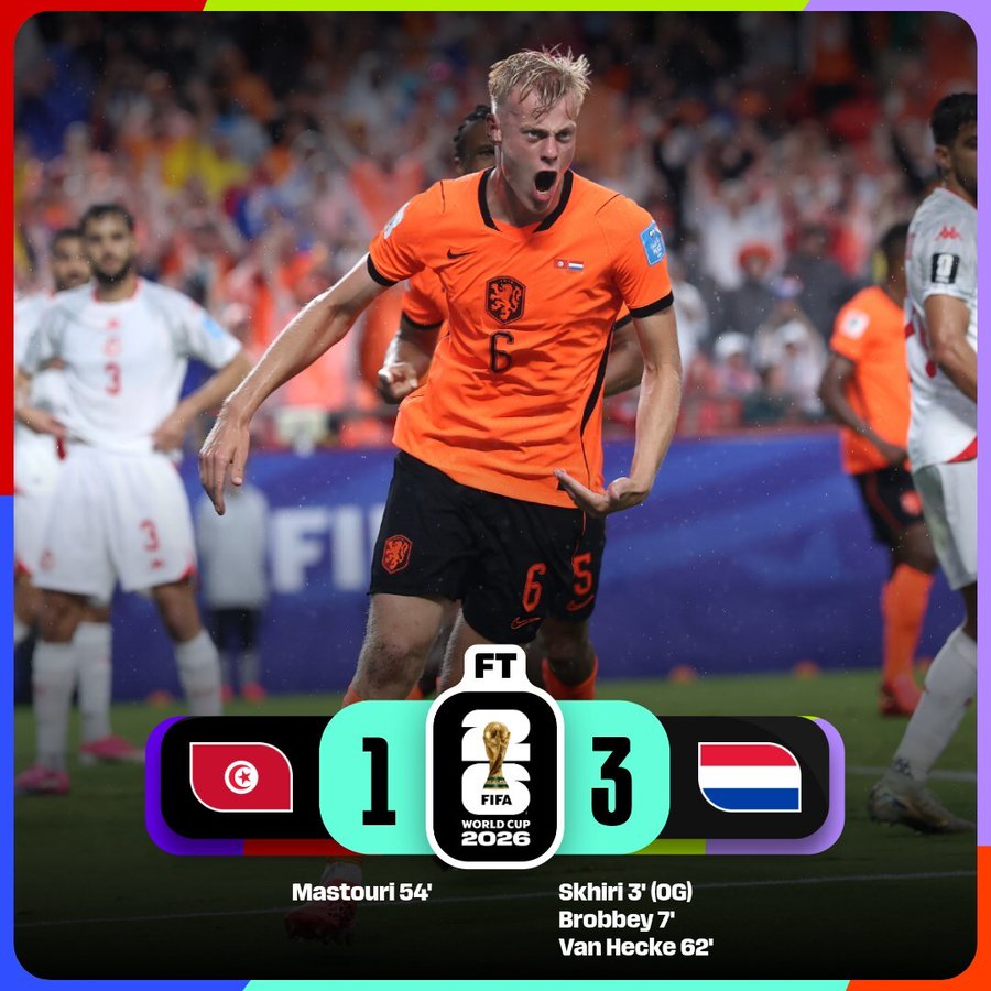 Netherlands Clinches Victory Against Tunisia, Prepares for Morocco Clash in Group F