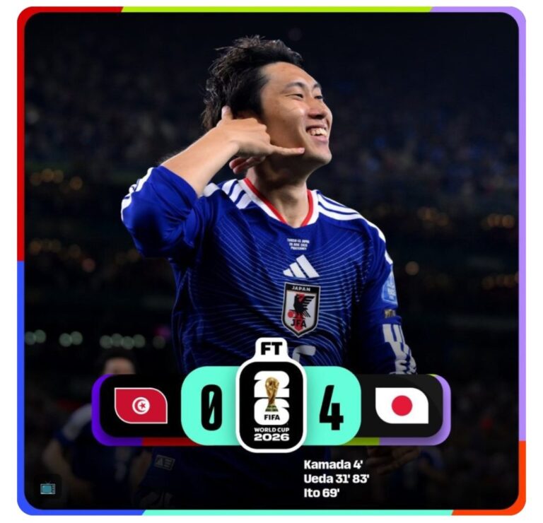 Japan Thrashes Tunisia 4-0 in Historic 1,000th World Cup Encounter