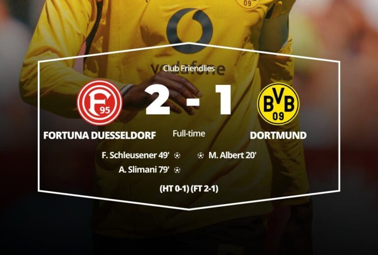 Düsseldorf Stuns Dortmund in Thrilling Pre-Season Upset