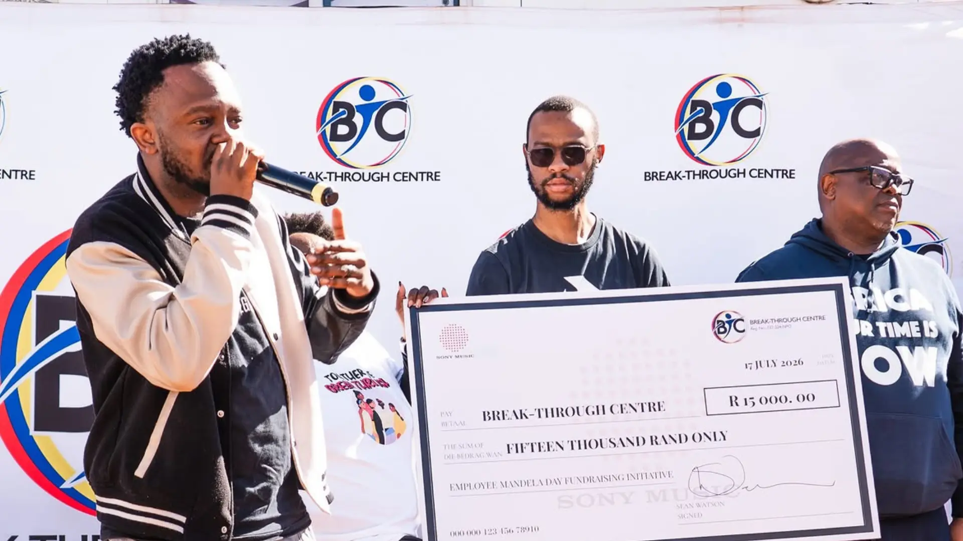 Kwesta Sparks Transformation at Break Through Centre for Mandela Day