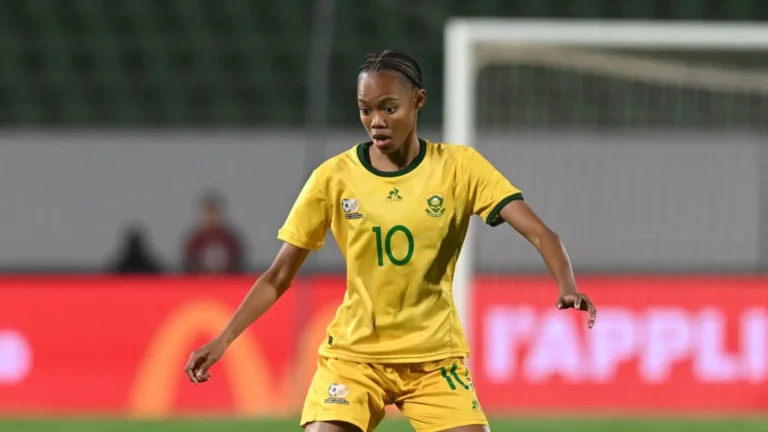 Mama Joy Inspires Banyana Banyana's Goals4Pads Initiative Ahead of WAFCON
