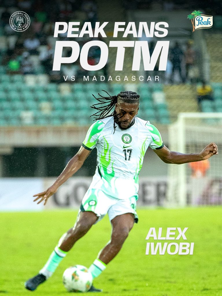 Iwobi Shines Bright in Nigeria's Exciting 2-1 Win Over Madagascar
